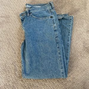 Hand distressed urban pipeline denim jeans